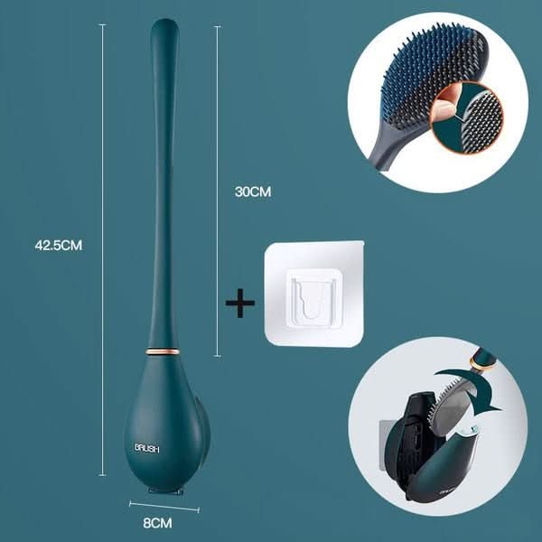 SilicoClean – Spazzola igienica per WC in silicone con portaspazzola