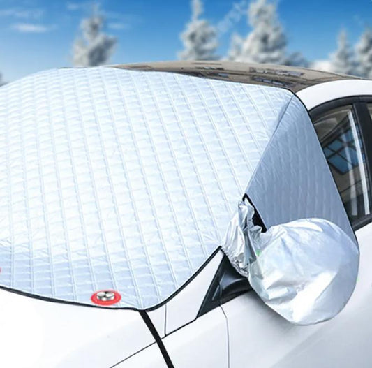 Copertura magnetica anti-gelo per auto MGT, in alluminio e cotone, argento