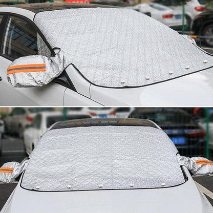 Copertura magnetica anti-gelo per auto MGT, in alluminio e cotone, argento