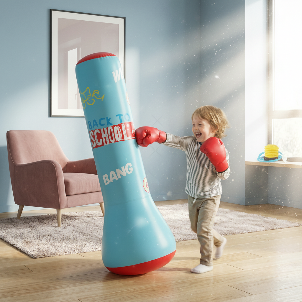 Sacco da boxe gonfiabile per bambini con base d'acqua