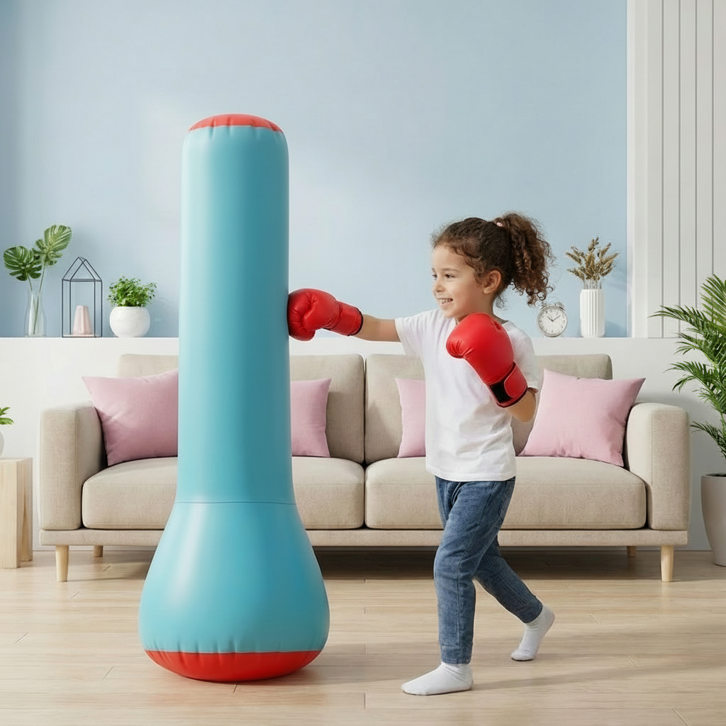 Sacco da boxe gonfiabile per bambini con base d'acqua