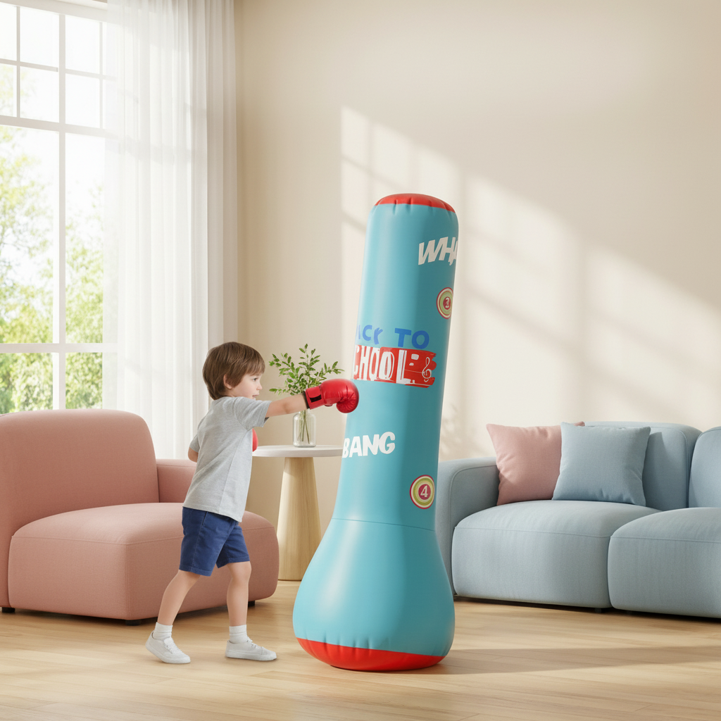 Sacco da boxe gonfiabile per bambini con base d'acqua