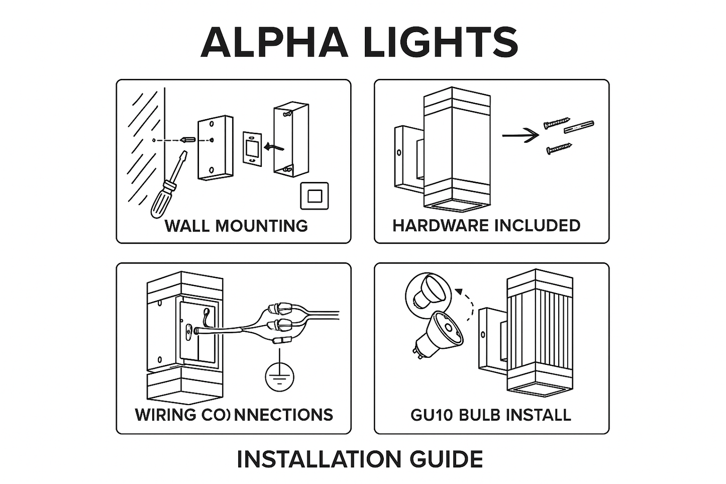 Lumora – Lampada da Esterno Moderna Up & Down Nera – Impermeabile IP65 con Attacco GU10