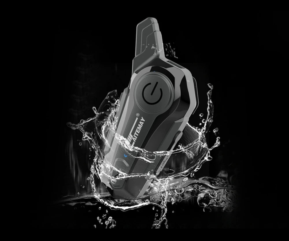 Interfono Bluetooth per casco da moto - Interfono wireless da 1000 M, chiamate in vivavoce, audio cristallino per 2 motociclisti in viaggio e avventura
