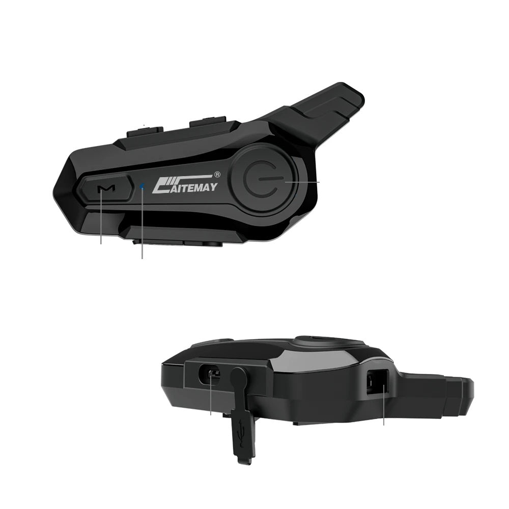Interfono Bluetooth per casco da moto - Interfono wireless da 1000 M, chiamate in vivavoce, audio cristallino per 2 motociclisti in viaggio e avventura