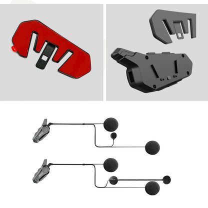 Interfono Bluetooth per casco da moto - Interfono wireless da 1000 M, chiamate in vivavoce, audio cristallino per 2 motociclisti in viaggio e avventura