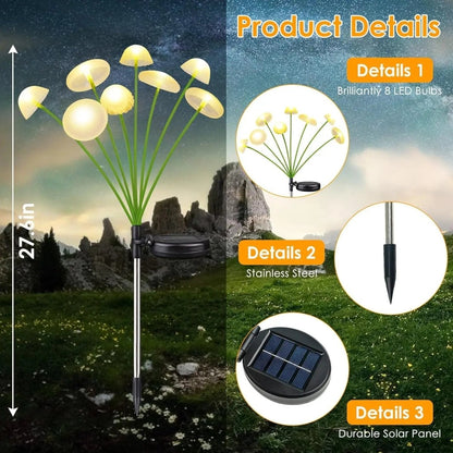 GARTENPERLE – Luce da giardino solare a forma di medusa fungo
