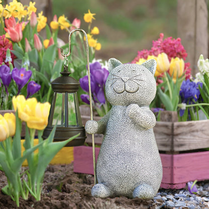 LUXKITTY – Statua di gatto solare con luce soffice per il giardino
