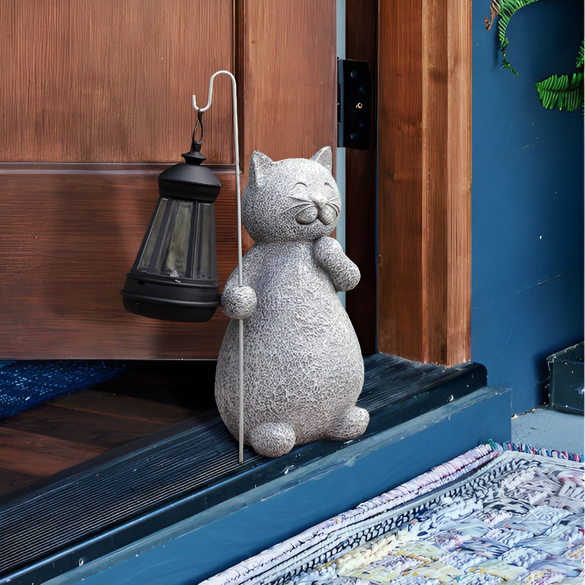 LUXKITTY – Statua di gatto solare con luce soffice per il giardino