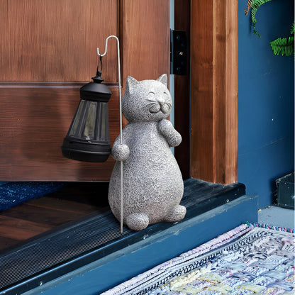 LUXKITTY – Statua di gatto solare con luce soffice per il giardino