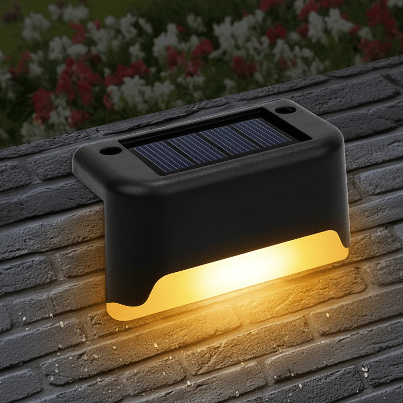HELIOGLOW – Lampada da parete a LED alimentata ad energia solare per giardino e terrazza