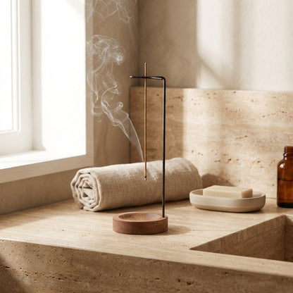 Porta bastoncini di incenso in legno da appendere per meditazione e yoga