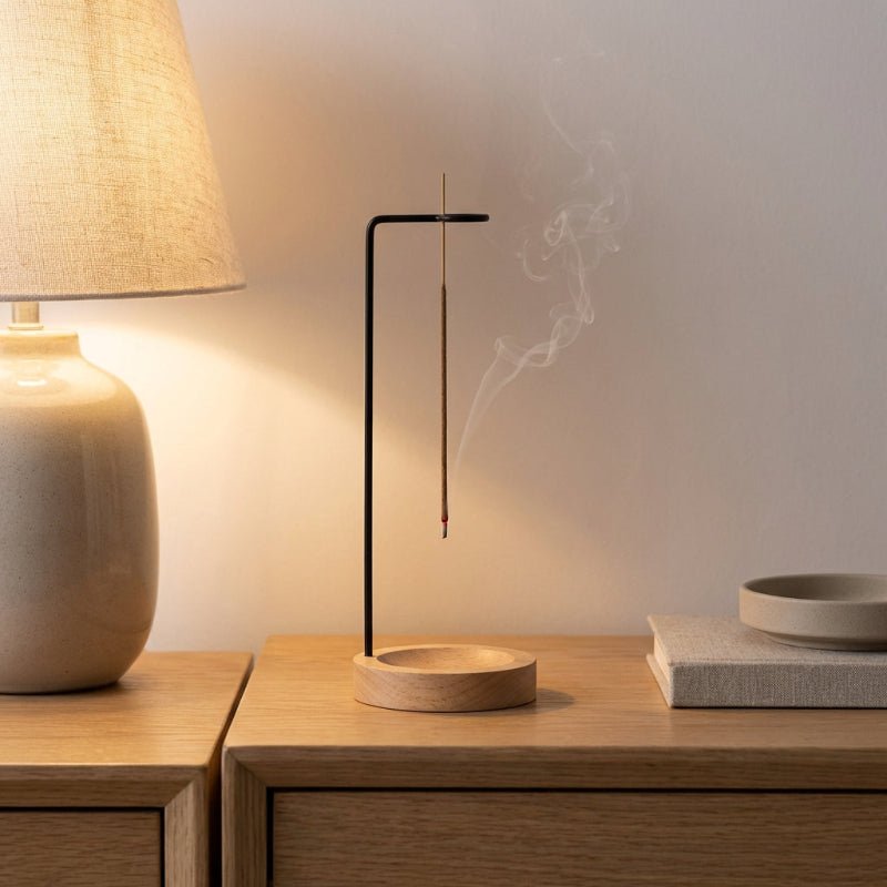 Porta bastoncini di incenso in legno da appendere per meditazione e yoga