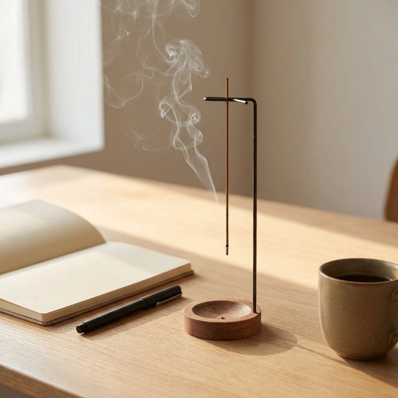 Porta bastoncini di incenso in legno da appendere per meditazione e yoga