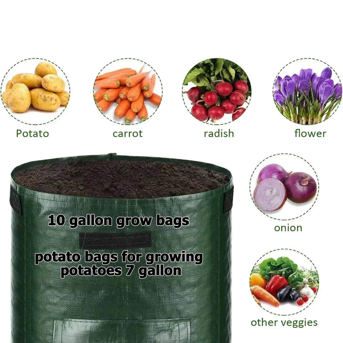 ROOTBAG – Set di sacche per la piantagione di patate, drenaggio ottimale e coltivazione di ortaggi