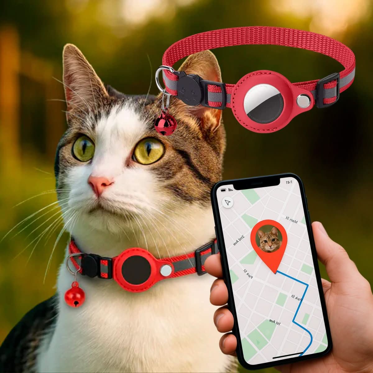 CATGUARD – Collare GPS per gatti con design riflettente