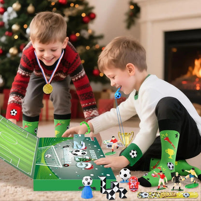 KickOffJoy | Calendario dell'Avvento calcistico divertente per bambini, edizione 2025