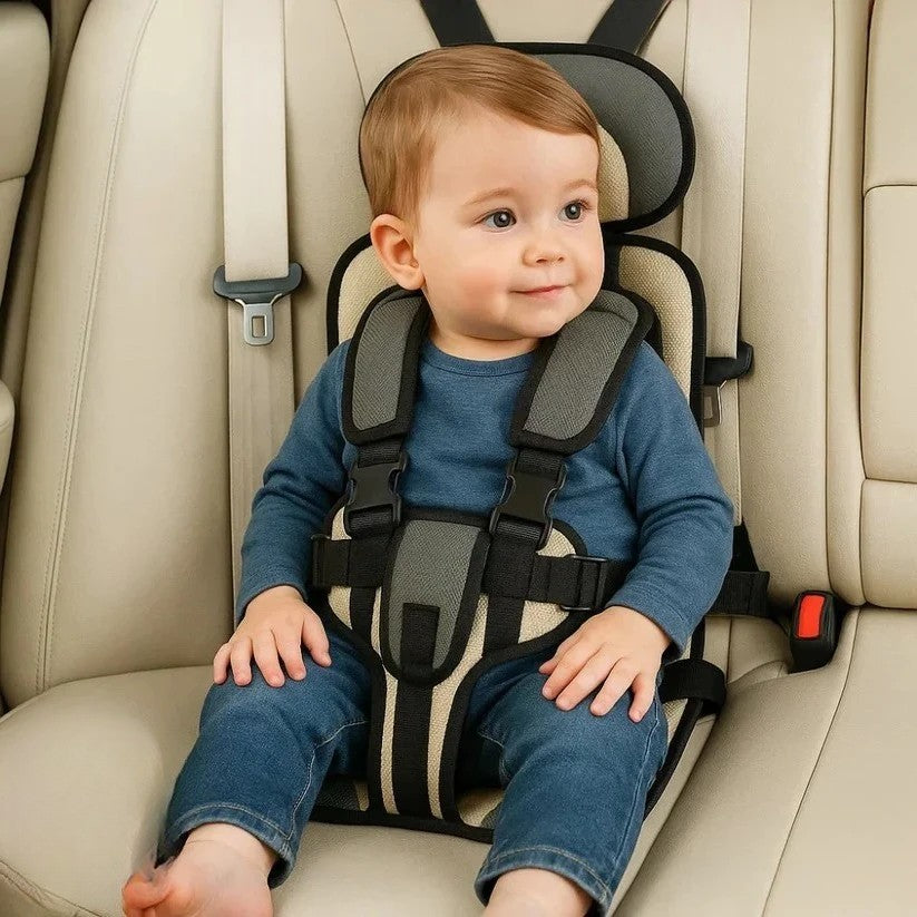 Seggiolino per bambini pieghevole da viaggio con sistema di cinture GoSeat