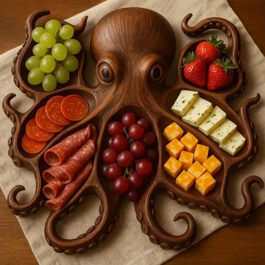 KrakenBoard - Tagliere rustico per salsicce e formaggi realizzato in legno sostenibile