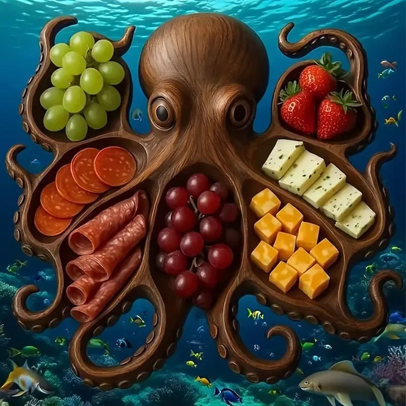 KrakenBoard - Tagliere rustico per salsicce e formaggi realizzato in legno sostenibile