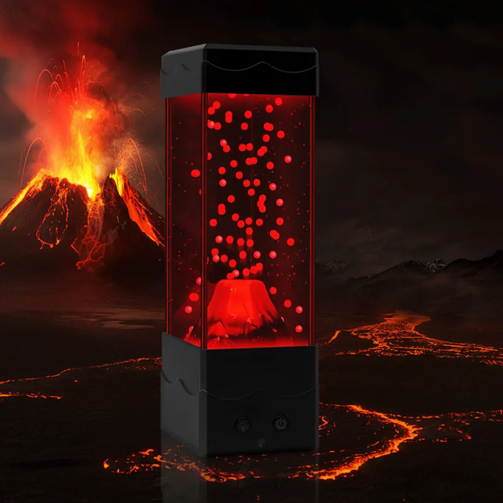 VULCALIGHT – Lampada a LED a forma di vulcano | Luce notturna a 7 colori per la cameretta dei bambini