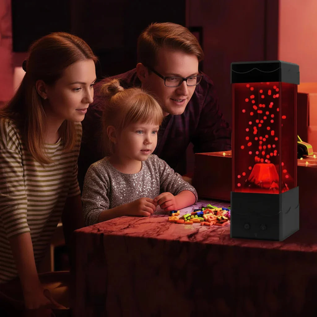 VULCALIGHT – Lampada a LED a forma di vulcano | Luce notturna a 7 colori per la cameretta dei bambini