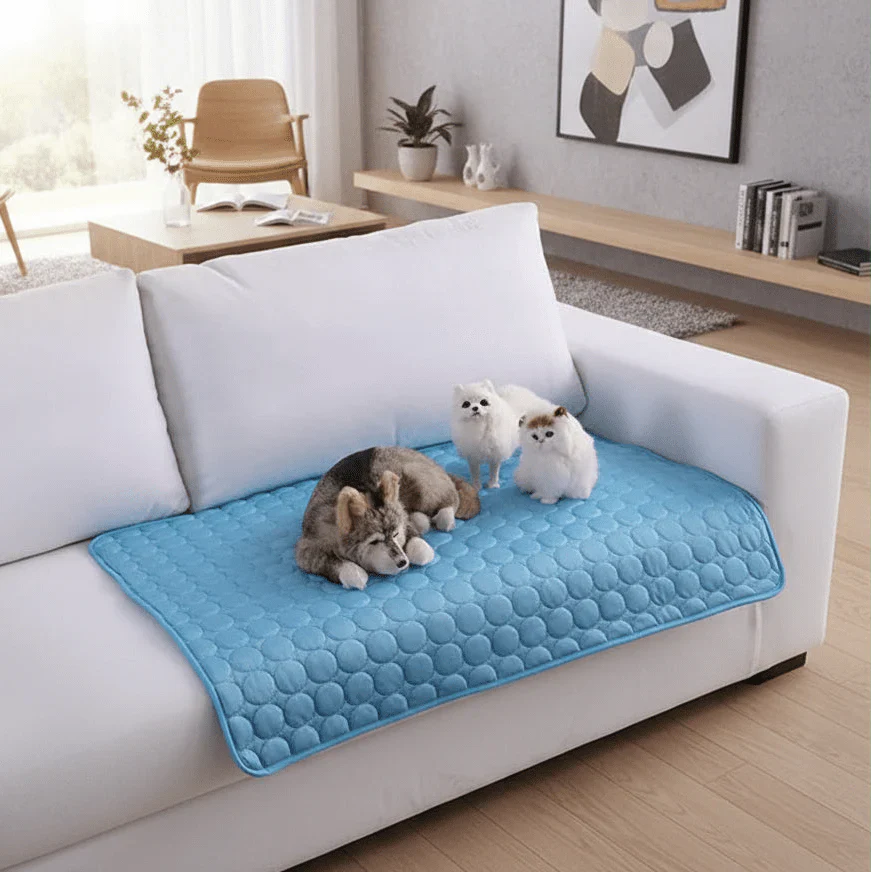 COOLPAW – Tappetino rinfrescante per cani e gatti realizzato in seta ghiaccio traspirante
