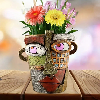 BOTANIKA – Vaso per piante artistico in stile Picasso, per uso interno ed esterno