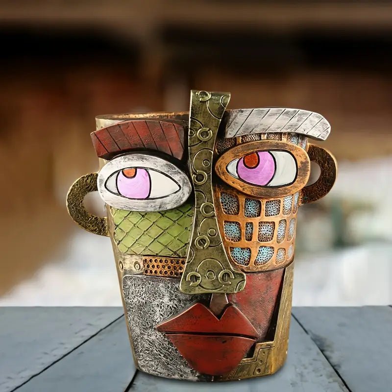 BOTANIKA – Vaso per piante artistico in stile Picasso, per uso interno ed esterno