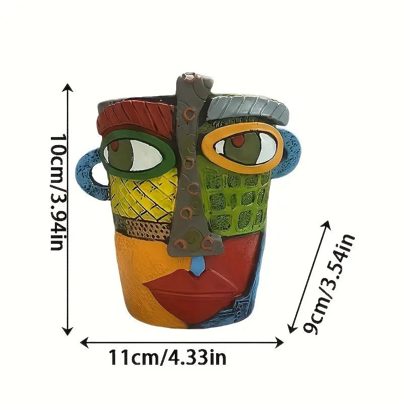 BOTANIKA – Vaso per piante artistico in stile Picasso, per uso interno ed esterno