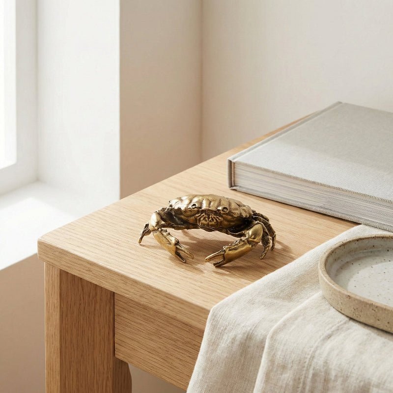 SEAVIEW - Figurina di granchio in ottone elegante per decorazione costiera