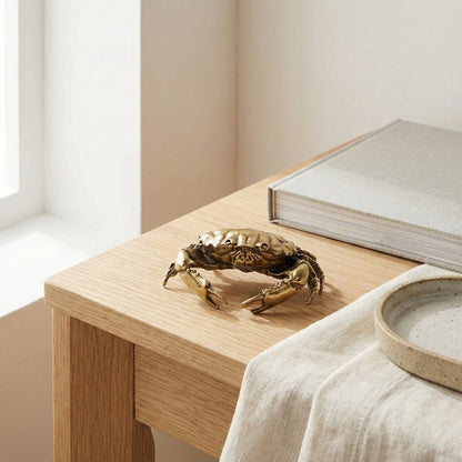 SEAVIEW - Figurina di granchio in ottone elegante per decorazione costiera