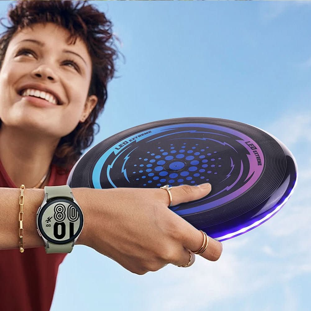 GLOWFLY – Frisbee LED luminoso per giochi notturni e divertimento all'aperto