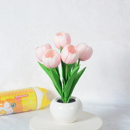 TULILIGHT – Lampada LED a tulipano | Lampada da tavolo romantica per un'atmosfera calda