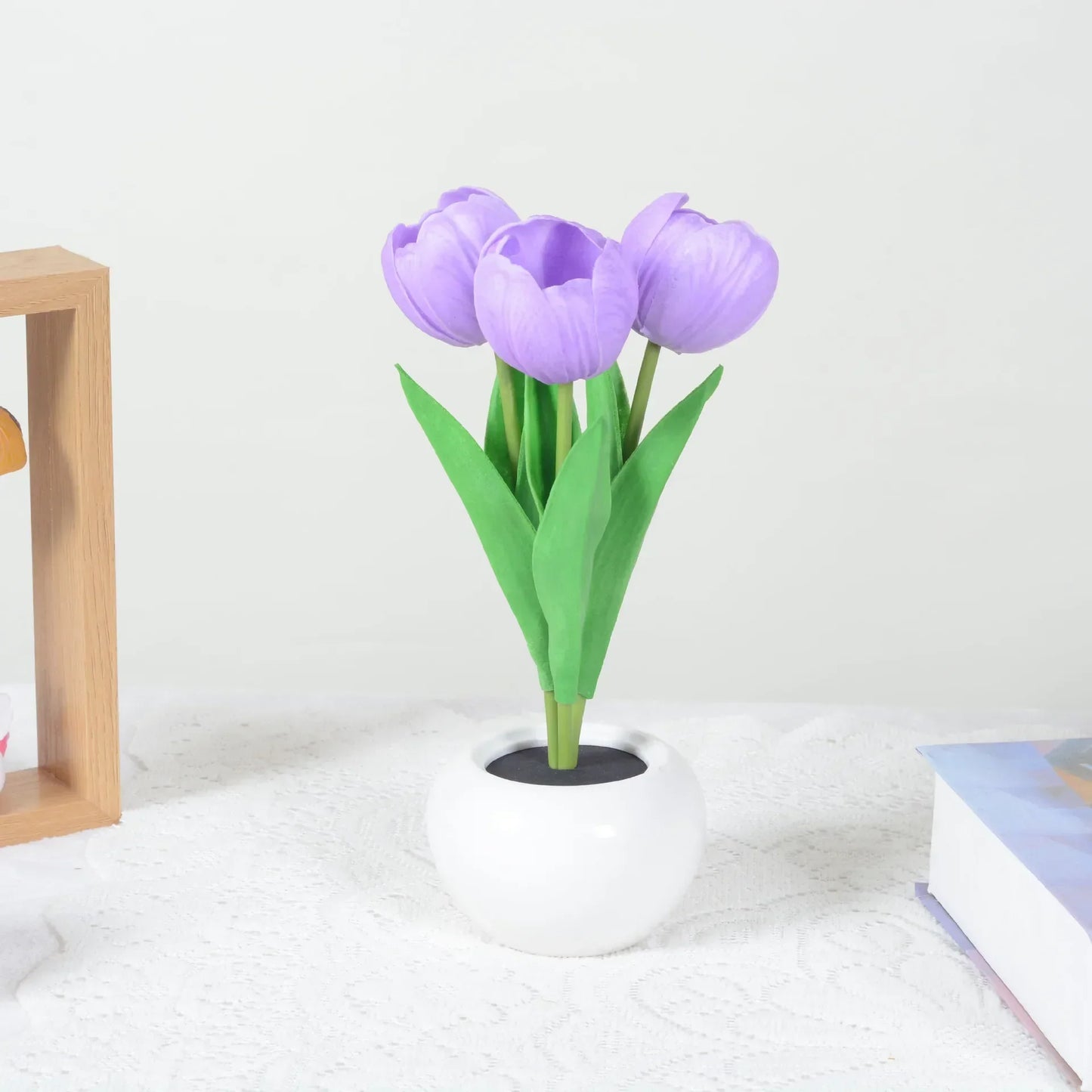 TULILIGHT – Lampada LED a tulipano | Lampada da tavolo romantica per un'atmosfera calda