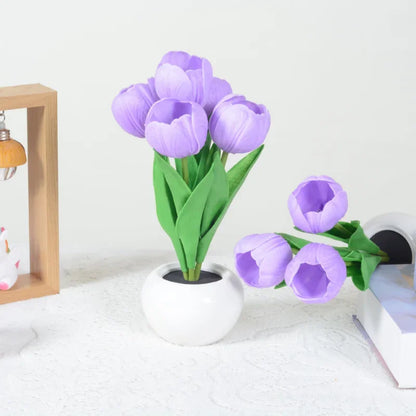 TULILIGHT – Lampada LED a tulipano | Lampada da tavolo romantica per un'atmosfera calda