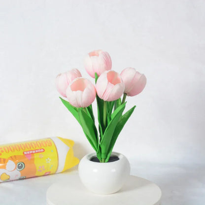 TULILIGHT – Lampada LED a tulipano | Lampada da tavolo romantica per un'atmosfera calda