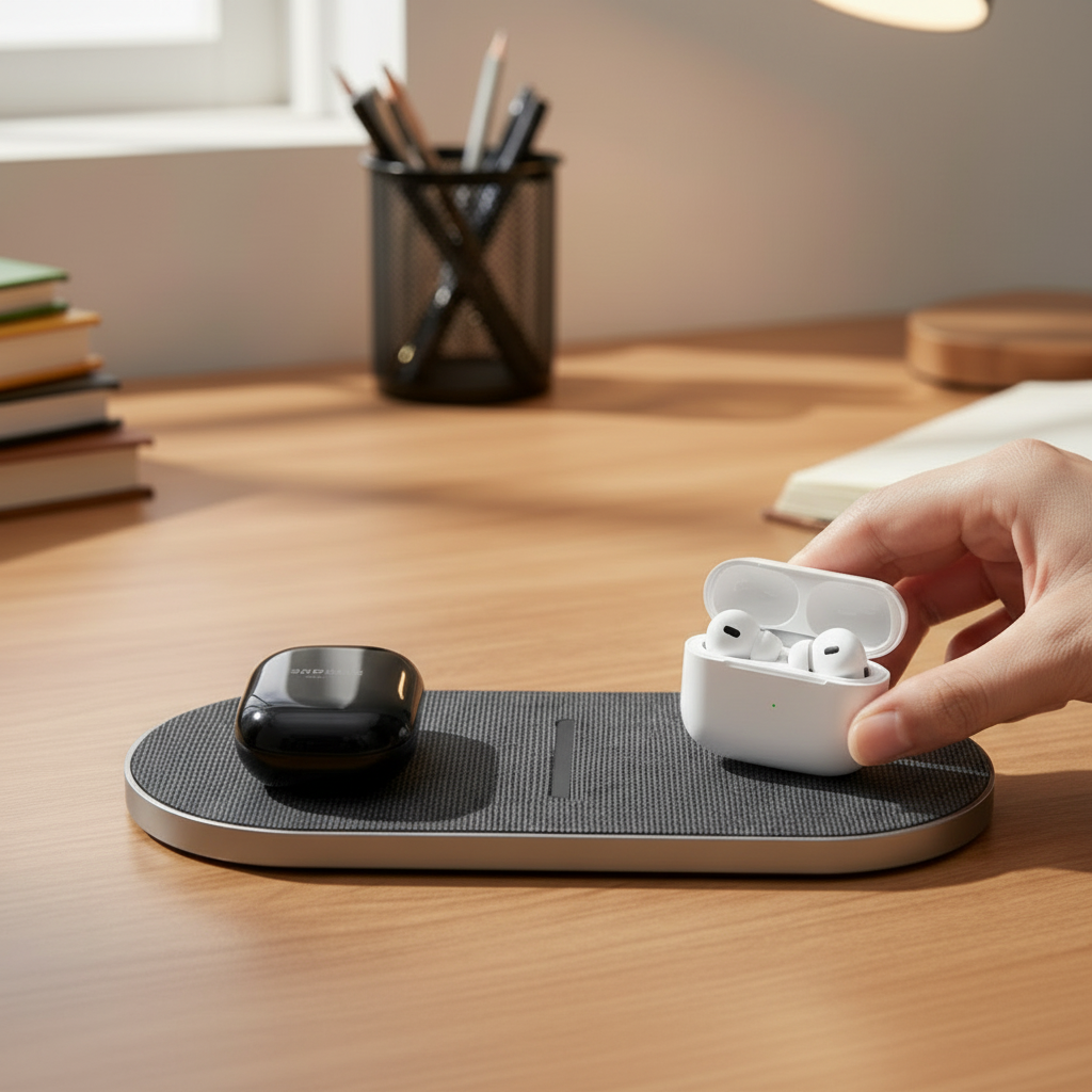 Stazione di ricarica wireless da 40 W - Ricarica ultrarapida per iPhone, AirPods e Samsung
