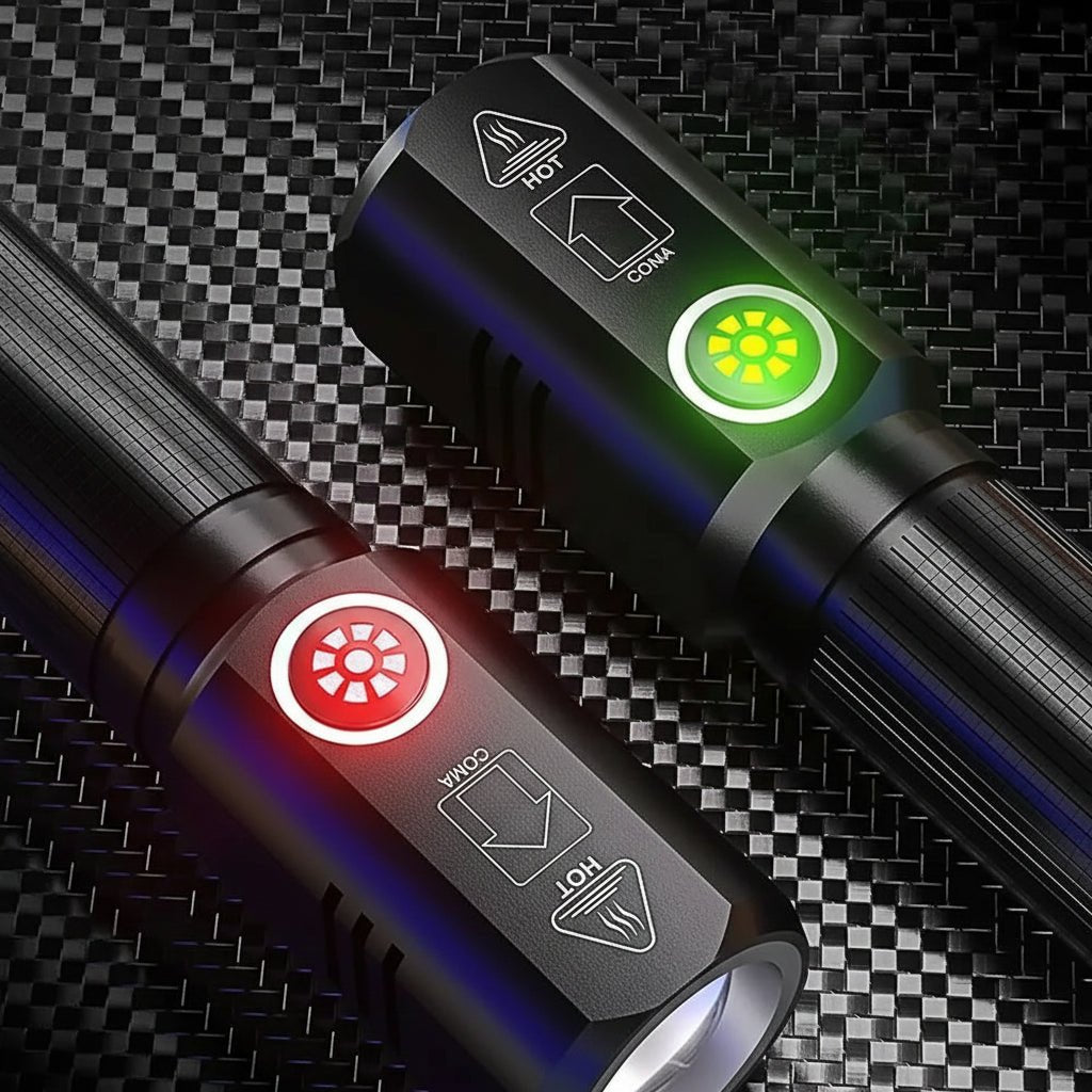 BEAMTECH – torcia LED ricaricabile Type-C con 100000 lumen per uso all'aperto