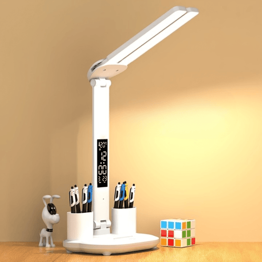 LUXDESK – Lampada da tavolo LED a doppia testa versatile con controllo tattile e alimentazione USB