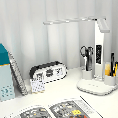 LUXDESK – Lampada da tavolo LED a doppia testa versatile con controllo tattile e alimentazione USB