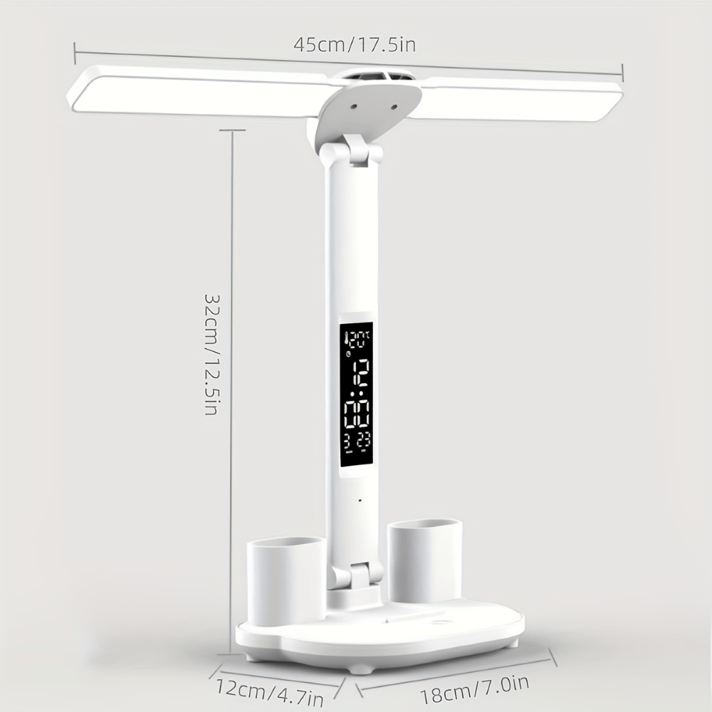 LUXDESK – Lampada da tavolo LED a doppia testa versatile con controllo tattile e alimentazione USB