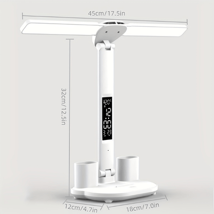LUXDESK – Lampada da tavolo LED a doppia testa versatile con controllo tattile e alimentazione USB