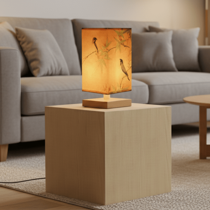 FABWOOD – Lampada moderna in legno e tessuto
