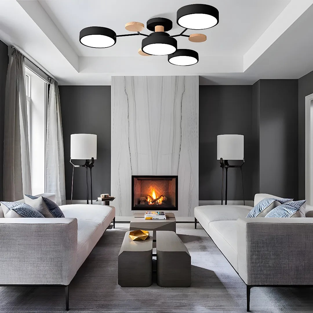Lampadario a Soffitto Moderno a LED – Flush Mount Chandelier