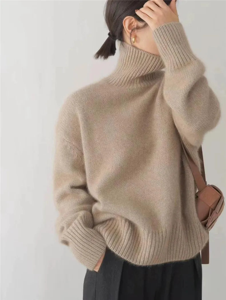 Maglione a collo alto in cashmere – Lin