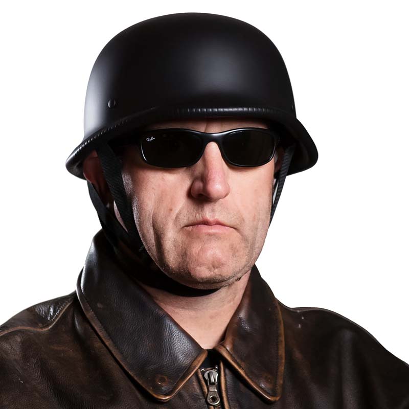 Casco Moto Demi-Jet Outlaw vista laterale