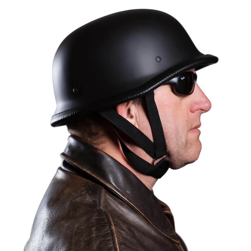 Casco Moto Demi-Jet Outlaw in Carbonio Nero Lucido