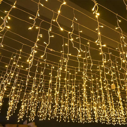 LuminaCascade | Splendide luci a forma di ghiacciolo per feste da esterno impermeabili