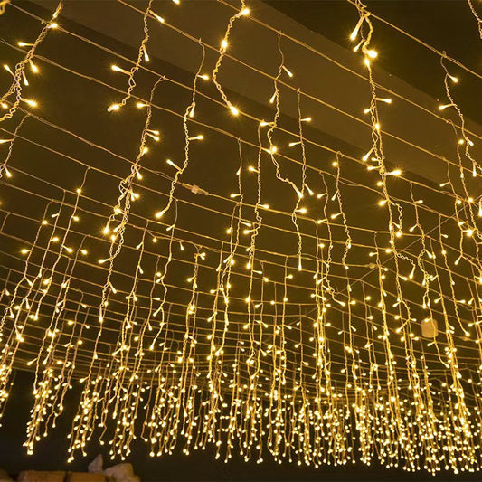 LuminaCascade | Splendide luci a forma di ghiacciolo per feste da esterno impermeabili